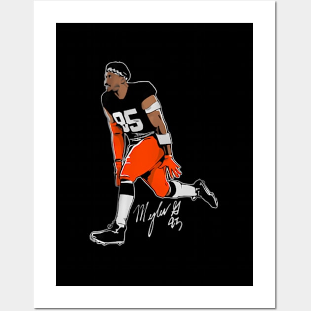 Myles Garrett Superstar Pose Wall Art by binchudala